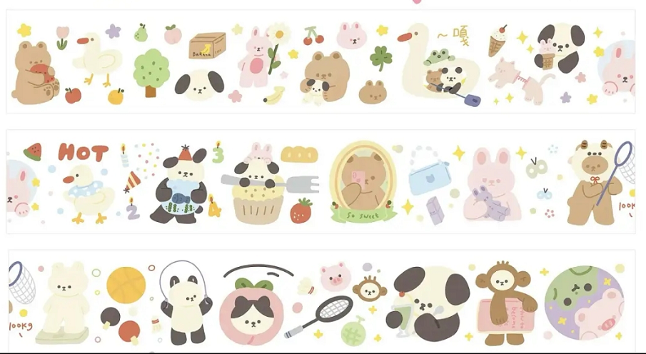 Clean Aesthetic Washi Tape Collection | Minimalist Sticker Rolls for Journaling, a Curated Set of Decorative Tapes