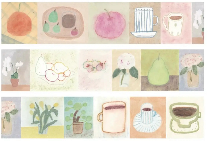 Clean Aesthetic Washi Tape Collection | Minimalist Sticker Rolls for Journaling, a Curated Set of Decorative Tapes