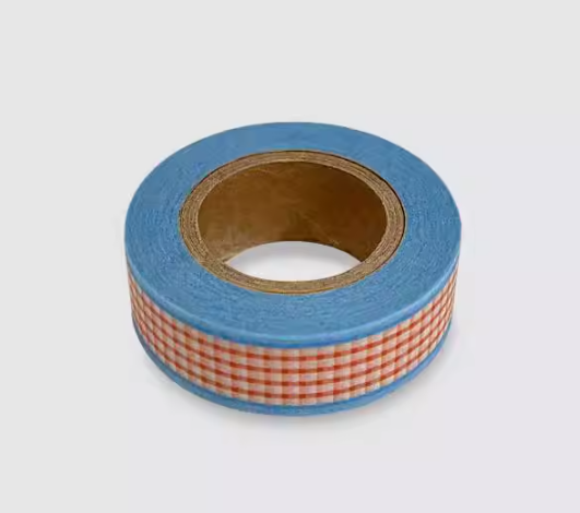Korean Washi Tape Samples - Basic Grid & Line Patterns, Versatile Aesthetic Tape for Everyday Journaling