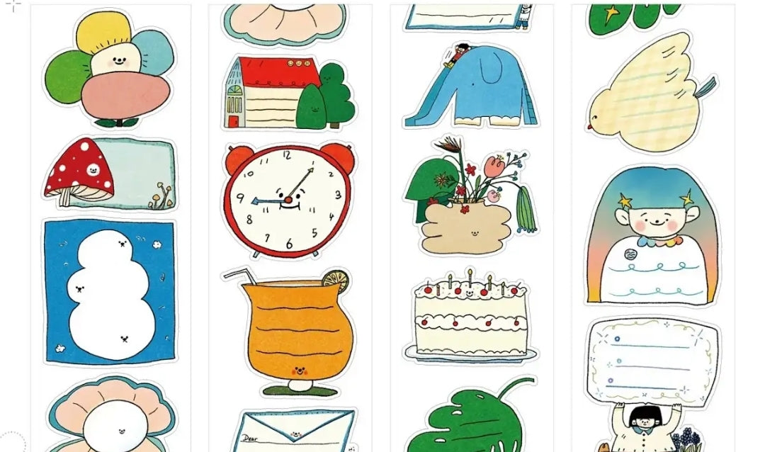 Forest Whispers & Daydreams - Washi Tape Sample Set | Berry Lamb, Romantic Puppy, Dream Diary | Cute Journal Supplies, Kawaii Stickers for Scrapbooking