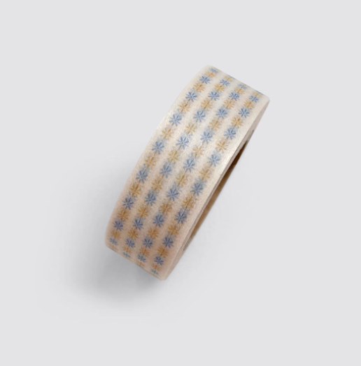 Korean Washi Tape Samples - Basic Grid & Line Patterns, Versatile Aesthetic Tape for Everyday Journaling