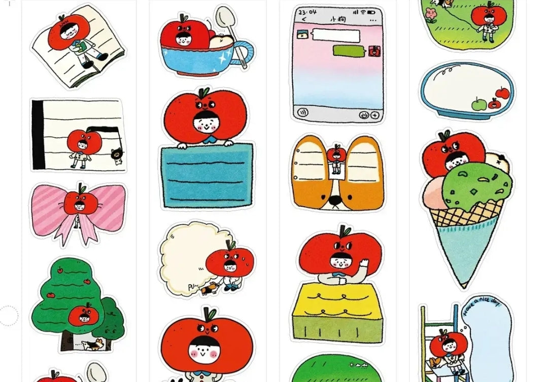 Forest Whispers & Daydreams - Washi Tape Sample Set | Berry Lamb, Romantic Puppy, Dream Diary | Cute Journal Supplies, Kawaii Stickers for Scrapbooking