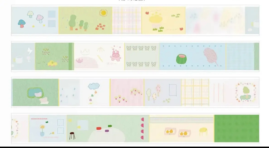 Clean Aesthetic Washi Tape Collection | Minimalist Sticker Rolls for Journaling, a Curated Set of Decorative Tapes