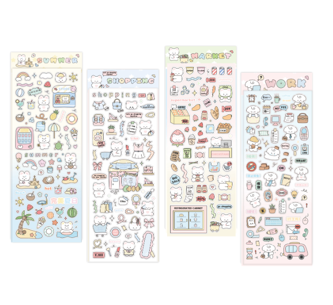 Sticker Sheet | Korean INS-style Original Deco Stickers Children's Notebook DIY Stickers Cute Material Stickers