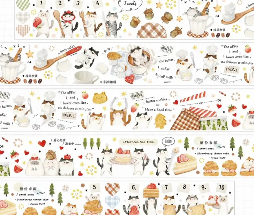 Strawberry Whispers Washi Tape Set, Aesthetic Journaling Supplies, Scrapbooking Stickers, Cute Stationery Collection