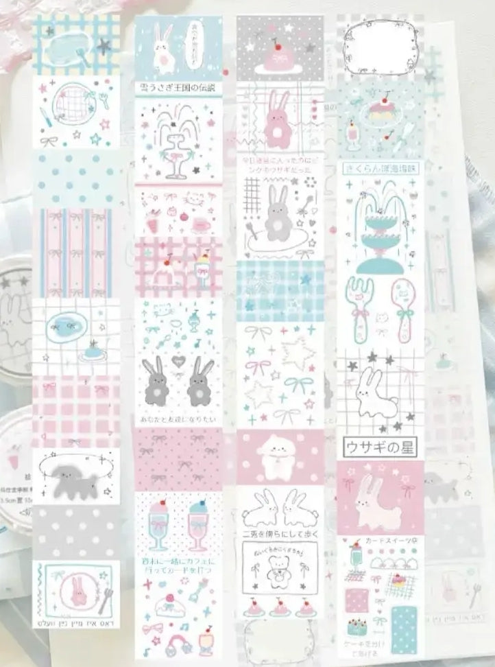 Assorted Washi Tape and Sticker Set for Planners/Scrapbooks | Mixed Journaling Supplies, Cute Stationery Collection