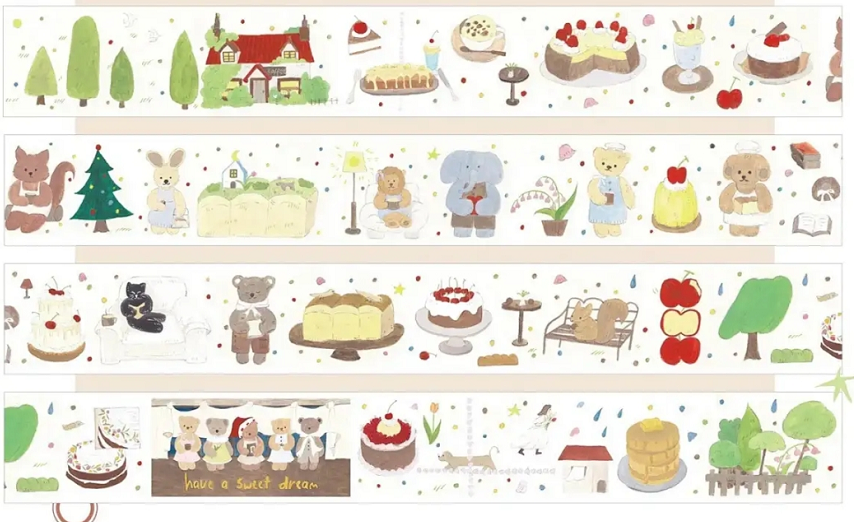 Clean Aesthetic Washi Tape Collection | Minimalist Sticker Rolls for Journaling, a Curated Set of Decorative Tapes