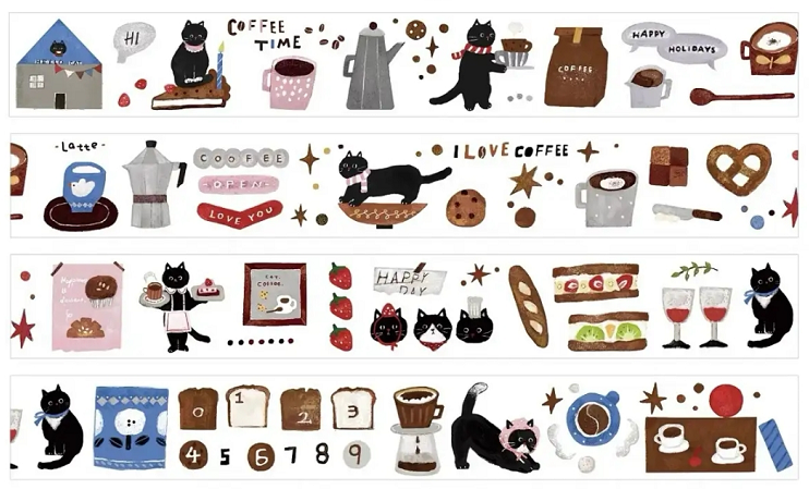 Clean Aesthetic Washi Tape Collection | Minimalist Sticker Rolls for Journaling, a Curated Set of Decorative Tapes