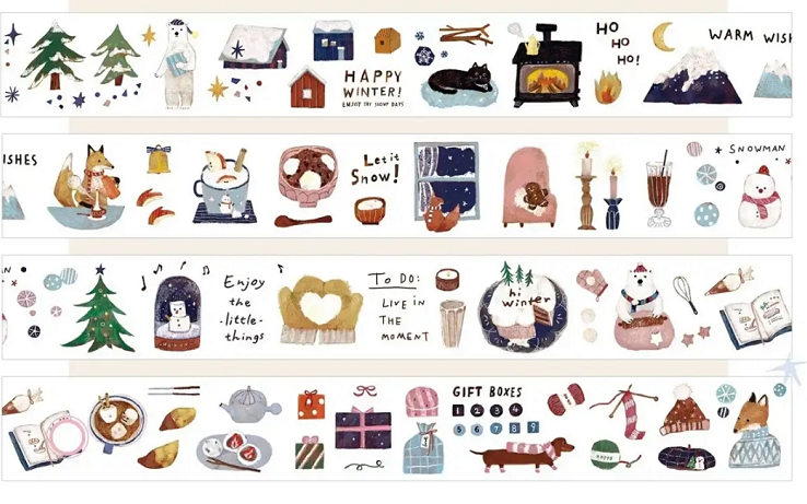 Clean Aesthetic Washi Tape Collection | Minimalist Sticker Rolls for Journaling, a Curated Set of Decorative Tapes