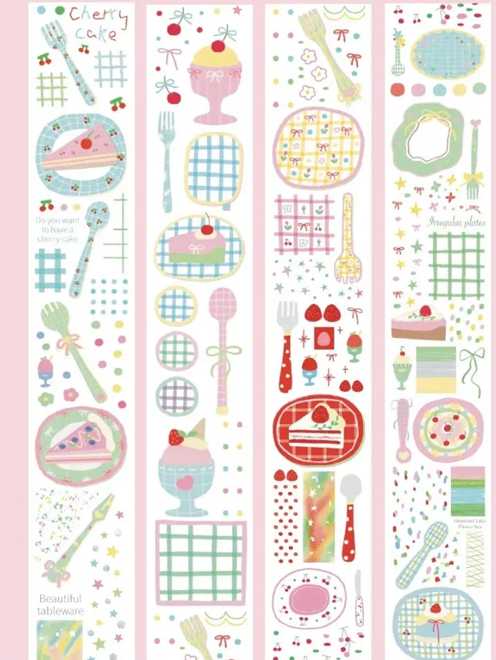 Assorted Washi Tape and Sticker Set for Planners/Scrapbooks | Mixed Journaling Supplies, Cute Stationery Collection