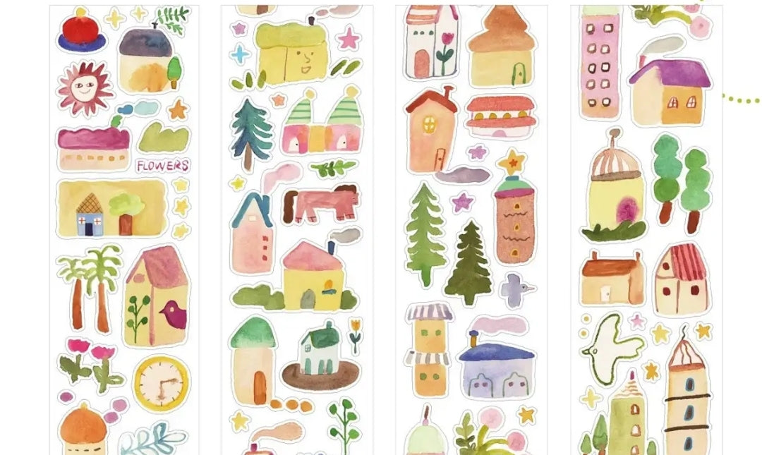 Forest Whispers & Daydreams - Washi Tape Sample Set | Berry Lamb, Romantic Puppy, Dream Diary | Cute Journal Supplies, Kawaii Stickers for Scrapbooking