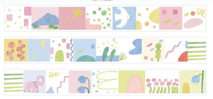 Clean Aesthetic Washi Tape Collection | Minimalist Sticker Rolls for Journaling, a Curated Set of Decorative Tapes