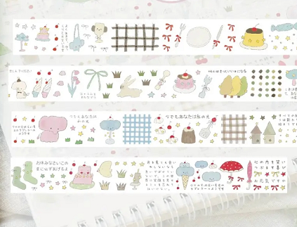 Assorted Washi Tape and Sticker Set for Planners/Scrapbooks | Mixed Journaling Supplies, Cute Stationery Collection