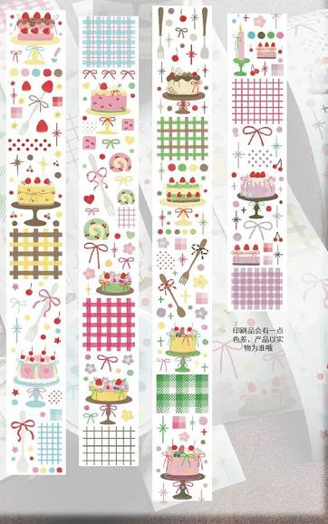 Assorted Washi Tape and Sticker Set for Planners/Scrapbooks | Mixed Journaling Supplies, Cute Stationery Collection