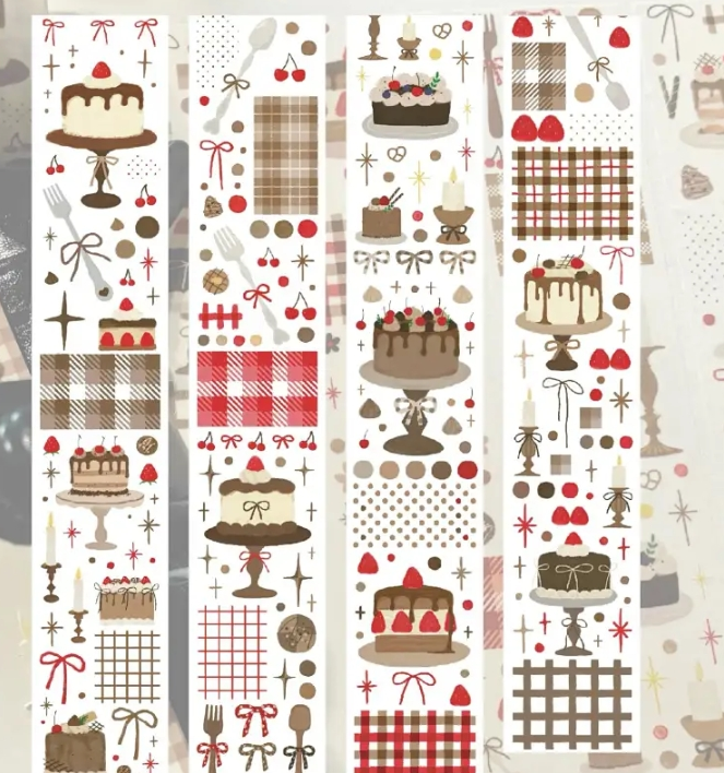 Assorted Washi Tape and Sticker Set for Planners/Scrapbooks | Mixed Journaling Supplies, Cute Stationery Collection