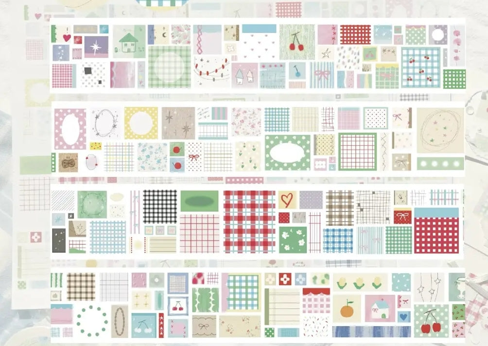 Assorted Washi Tape and Sticker Set for Planners/Scrapbooks | Mixed Journaling Supplies, Cute Stationery Collection