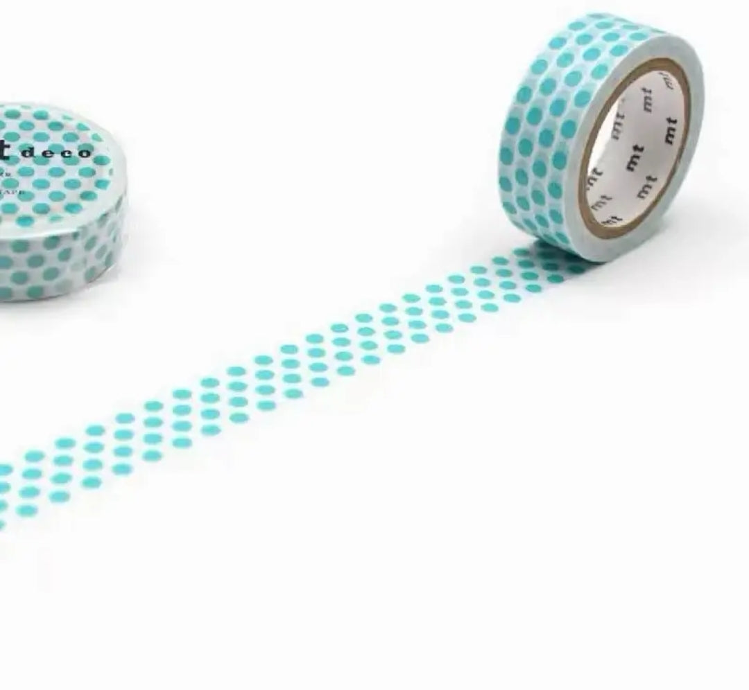 Japanese Made Basic Pattern Washi Tape Samples - Wide Roll Polka Dots & Stripes for Journaling, Aesthetic Stationery, Kawaii DIY Craft Supplies, Planner Stickers Collection