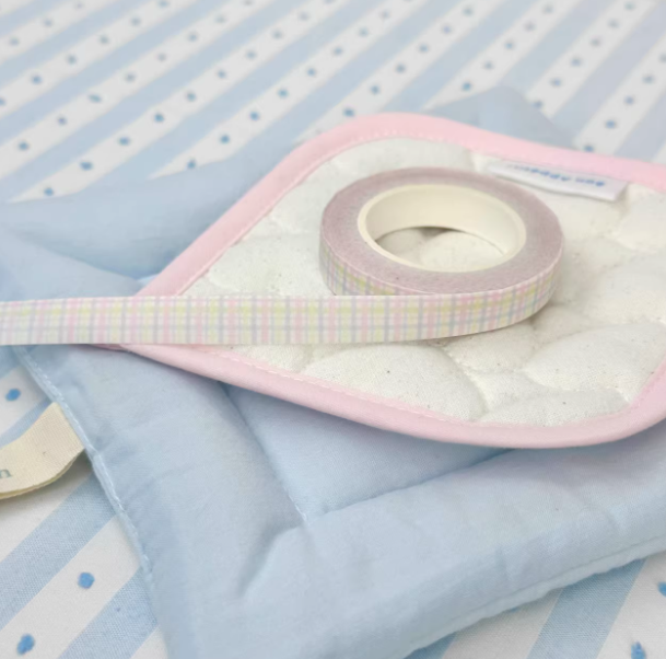 Washi Tape | Glitter Sand Stripe Washi Tape Checkered, Polka Dot & Star Pattern 1cm x 10m