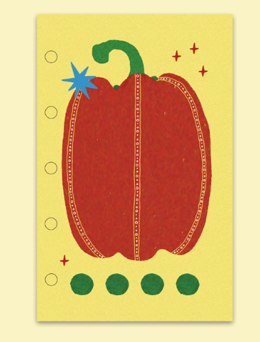 M5 5-Hole Planner Refills - Vibrant Fruit Pattern Replacement Pages for Notebooks