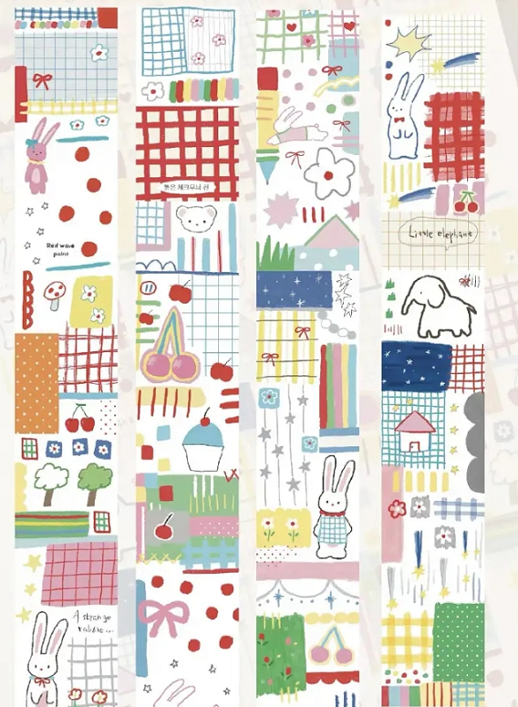 Assorted Washi Tape and Sticker Set for Planners/Scrapbooks | Mixed Journaling Supplies, Cute Stationery Collection