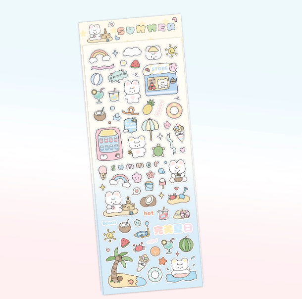 Sticker Sheet | Korean INS-style Original Deco Stickers Children's Notebook DIY Stickers Cute Material Stickers