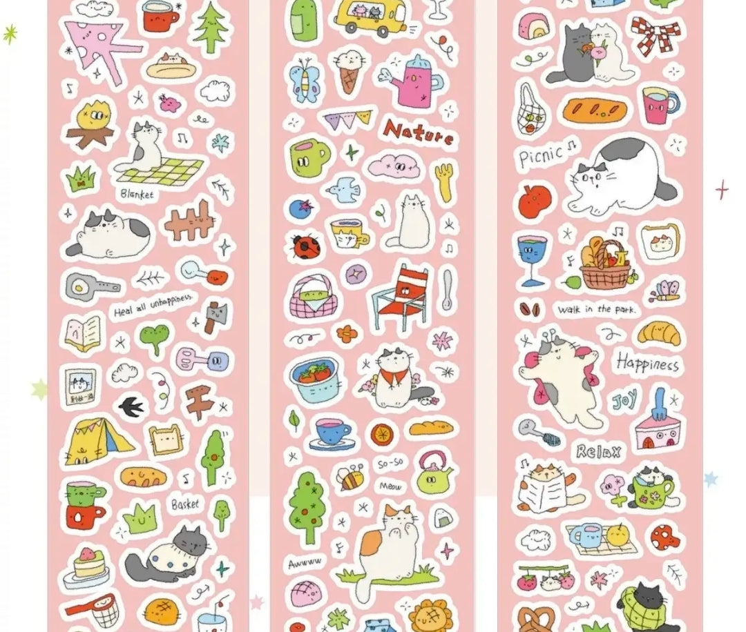 Forest Whispers & Daydreams - Washi Tape Sample Set | Berry Lamb, Romantic Puppy, Dream Diary | Cute Journal Supplies, Kawaii Stickers for Scrapbooking