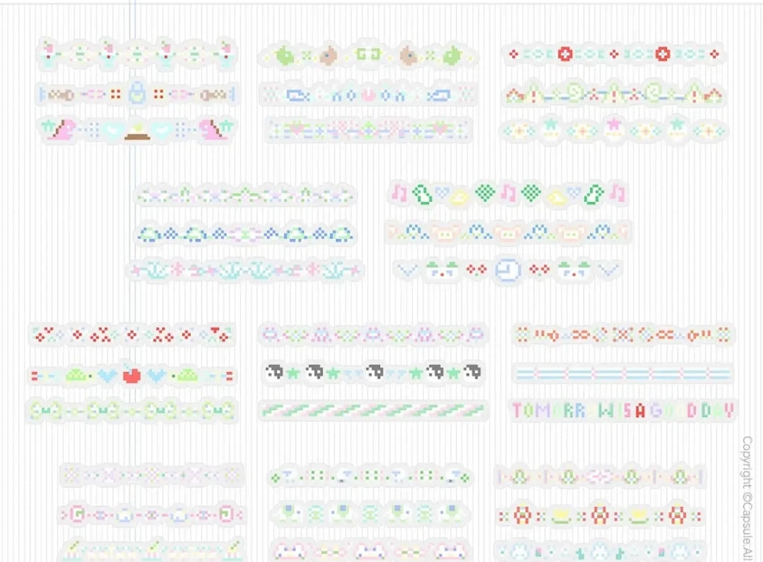 Minimalist Kawaii Washi Tape Set | Simple Cute Aesthetic, Japanese Stationery for Journal