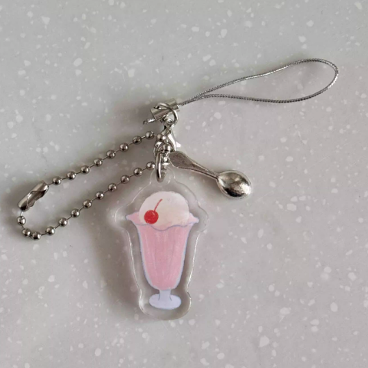 Charm|Acrylic Keychain Pendant - Cute and Versatile - Decorative Accessory for Girls' Bags, Notebooks, Phones, M5 Planners, with Ins Style