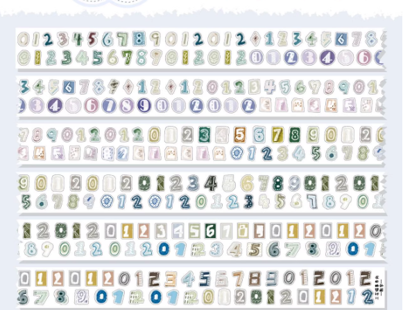 Washi Tape Samples - Cute Little Elements Collection (Apple, Strawberry, Cup, Patterns)