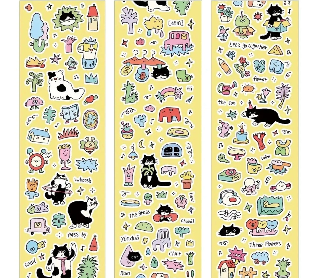 Forest Whispers & Daydreams - Washi Tape Sample Set | Berry Lamb, Romantic Puppy, Dream Diary | Cute Journal Supplies, Kawaii Stickers for Scrapbooking