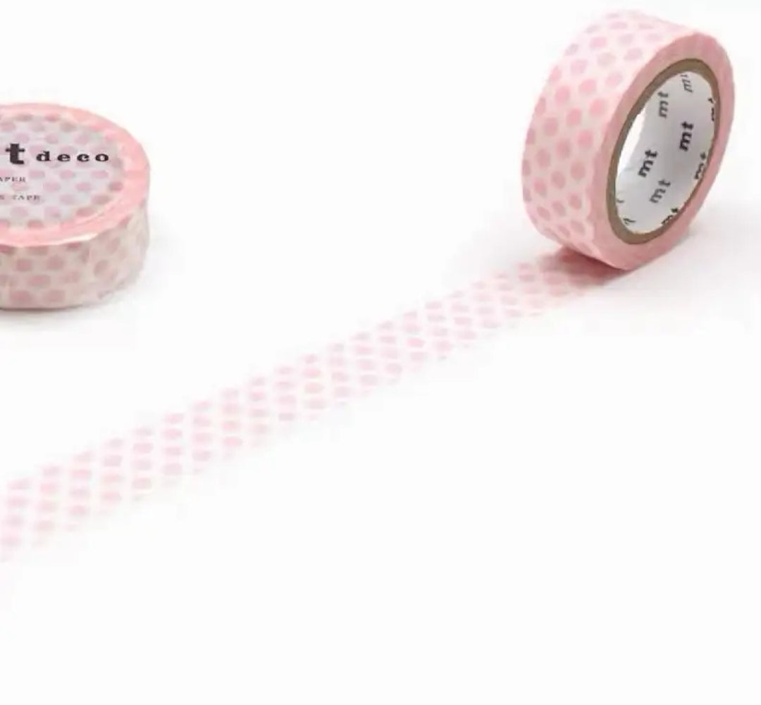 Japanese Made Basic Pattern Washi Tape Samples - Wide Roll Polka Dots & Stripes for Journaling, Aesthetic Stationery, Kawaii DIY Craft Supplies, Planner Stickers Collection