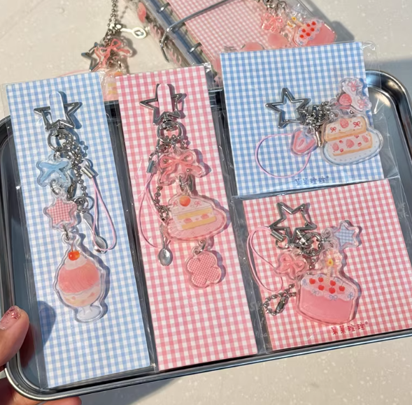Charm|Acrylic Charm and acrylic clips for journal decoration