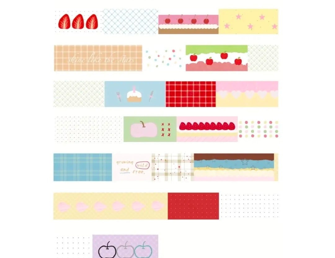 Aesthetic Strawberry Dopamine Sticker Collection | Kawaii Journal Stickers, Cute & Vibrant Planner Samples