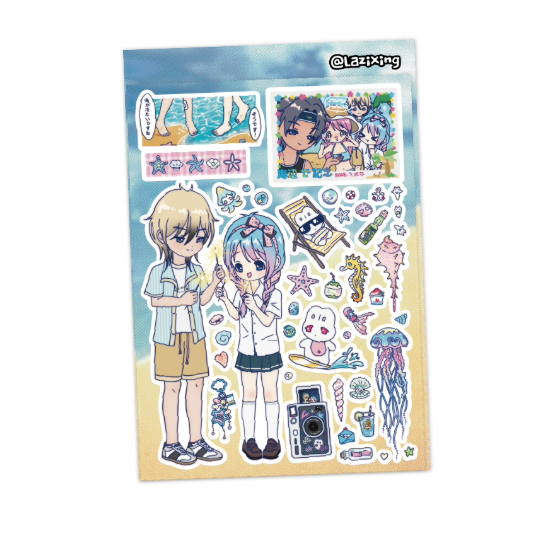 Sticker Sheet | Japanese Retro-style Phone Case Stickers Cute Anime Girl Character Decorative Stickers