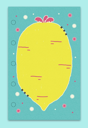 M5 5-Hole Planner Refills - Vibrant Fruit Pattern Replacement Pages for Notebooks