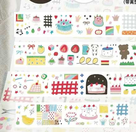 Assorted Washi Tape and Sticker Set for Planners/Scrapbooks | Mixed Journaling Supplies, Cute Stationery Collection