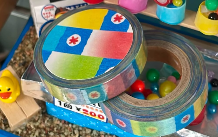 Korean Style Washi Tape Samples - Music Notes, Denim Stars, Tomato, Eyes & Pink Leopard Patterns, Cute Stationery for Journaling