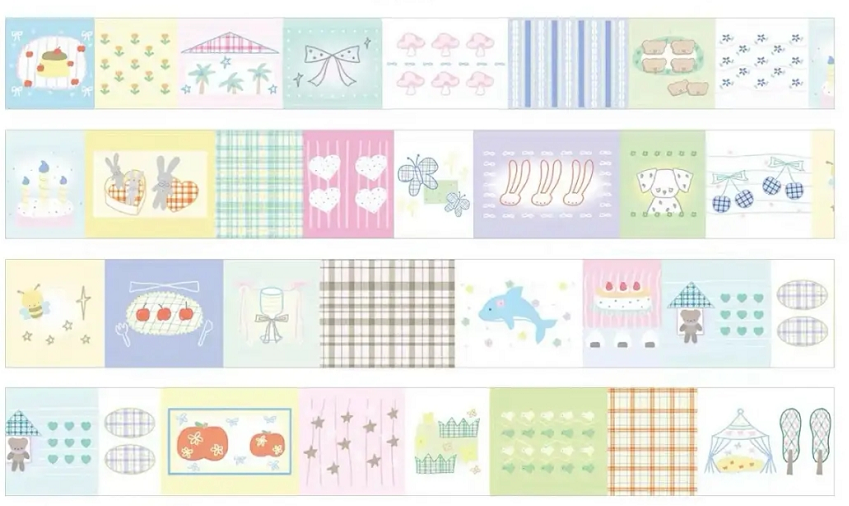 Clean Aesthetic Washi Tape Collection | Minimalist Sticker Rolls for Journaling, a Curated Set of Decorative Tapes