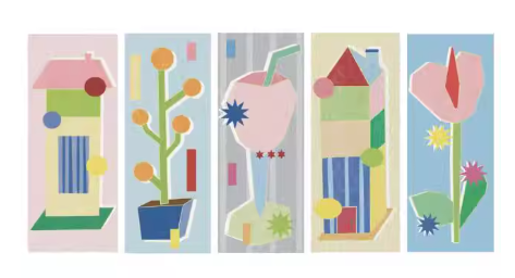 Collage Memo & Washi Tape Sample Kit - Aesthetic Journaling Supplies, Scrapbooking Stickers, Kawaii Stationery Collection, Bullet Journal Materials, DIY Craft Kit, Decorative Tape Set, Planner Essentials, Mixed Media Art Supplies, Colorful Journal Extras