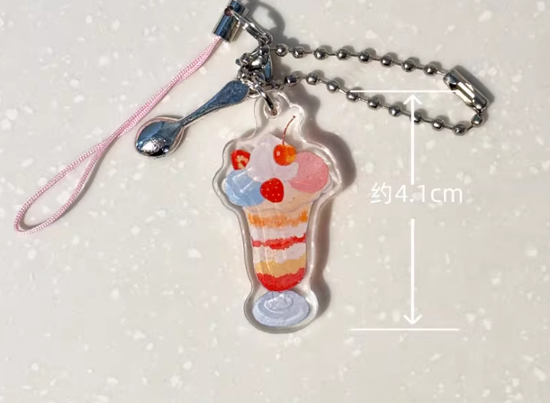 Charm|Acrylic Keychain Pendant - Cute and Versatile - Decorative Accessory for Girls' Bags, Notebooks, Phones, M5 Planners, with Ins Style