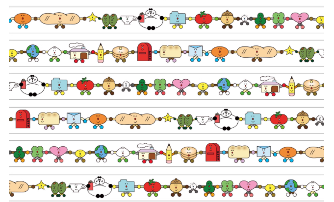 Korean Style Washi Tape Samples - Music Notes, Denim Stars, Tomato, Eyes & Pink Leopard Patterns, Cute Stationery for Journaling